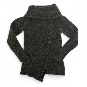 Inner Circle Heather Green Cowl Neck Sweater